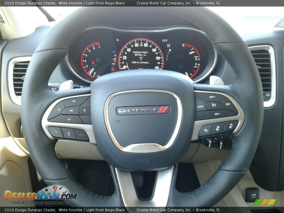 2019 Dodge Durango Citadel White Knuckle / Light Frost Beige/Black Photo #14