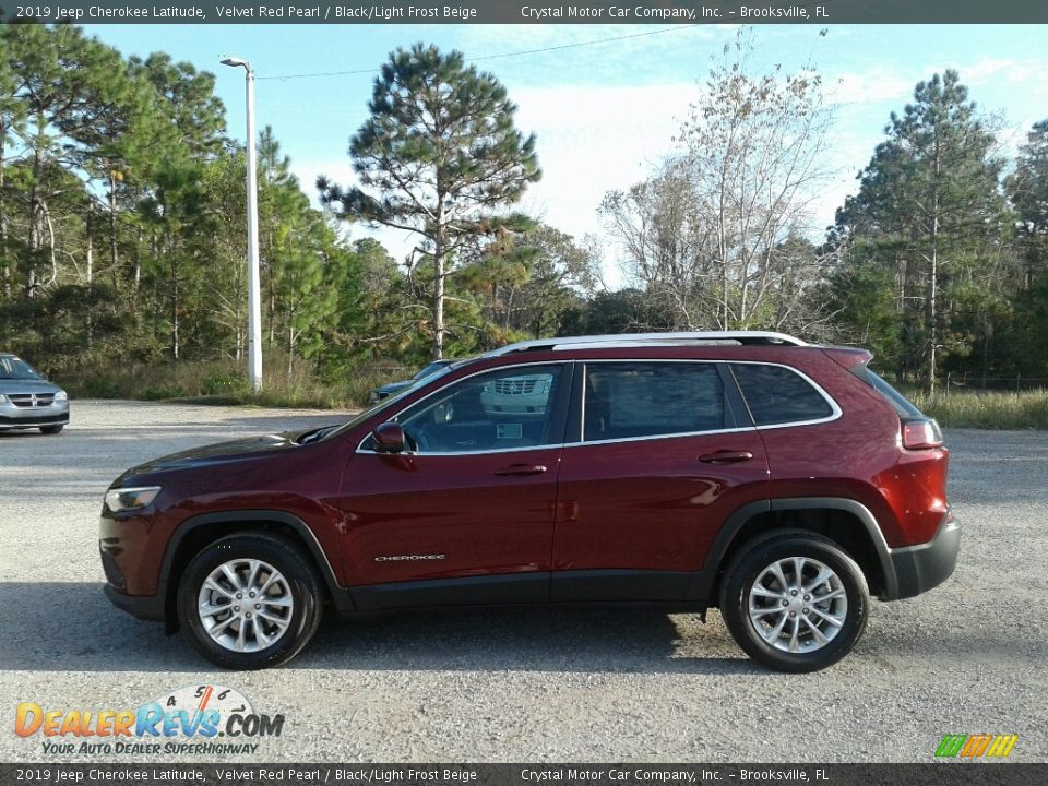 2019 Jeep Cherokee Latitude Velvet Red Pearl / Black/Light Frost Beige Photo #2