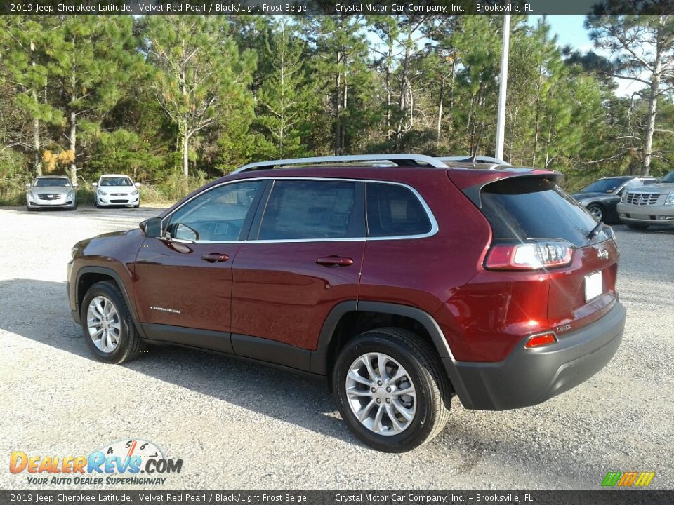 2019 Jeep Cherokee Latitude Velvet Red Pearl / Black/Light Frost Beige Photo #3