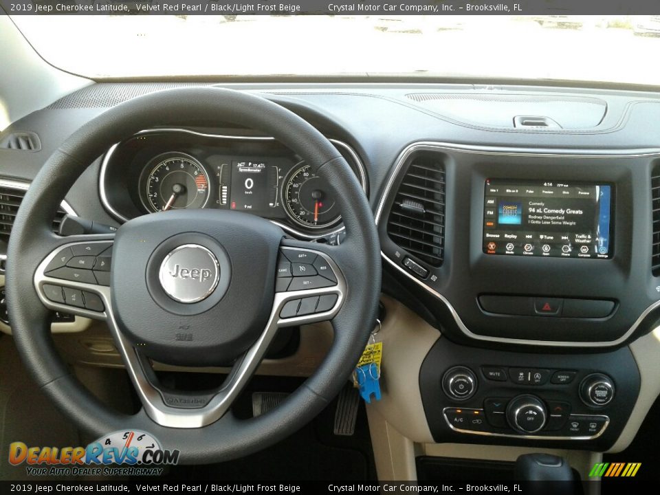 2019 Jeep Cherokee Latitude Velvet Red Pearl / Black/Light Frost Beige Photo #13