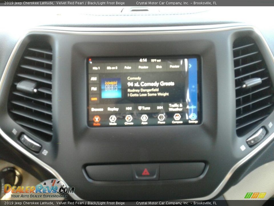 2019 Jeep Cherokee Latitude Velvet Red Pearl / Black/Light Frost Beige Photo #15