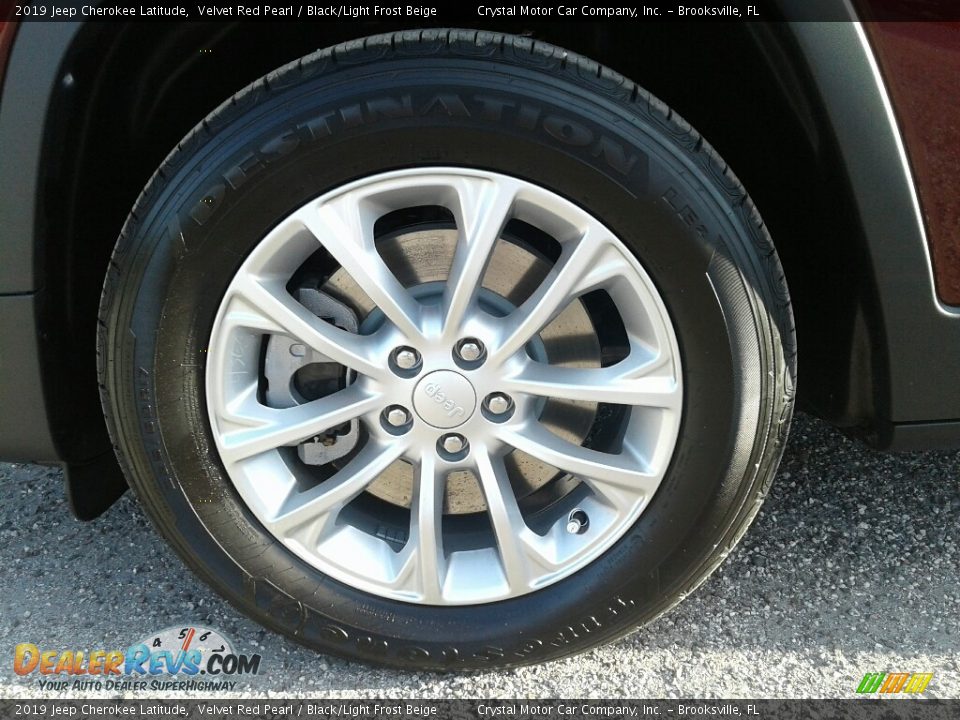 2019 Jeep Cherokee Latitude Velvet Red Pearl / Black/Light Frost Beige Photo #20