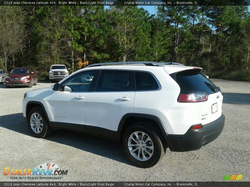 2019 Jeep Cherokee Latitude 4x4 Bright White / Black/Light Frost Beige Photo #3