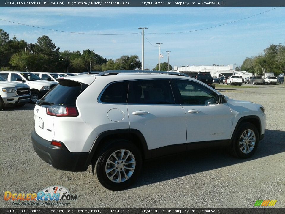 2019 Jeep Cherokee Latitude 4x4 Bright White / Black/Light Frost Beige Photo #5