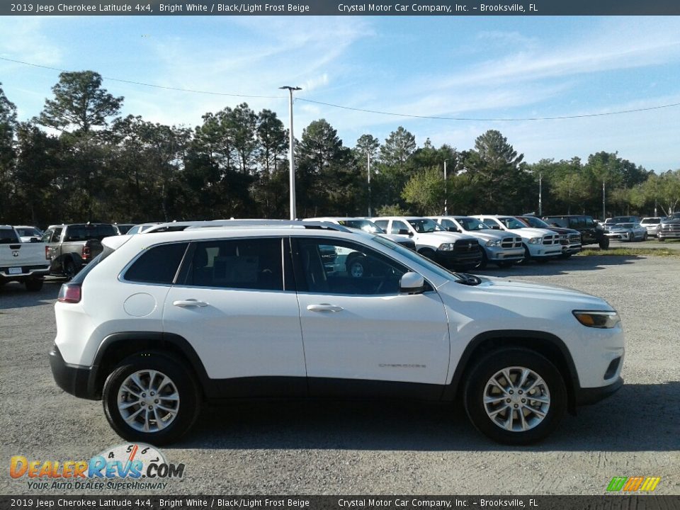 2019 Jeep Cherokee Latitude 4x4 Bright White / Black/Light Frost Beige Photo #6