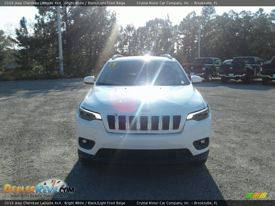 2019 Jeep Cherokee Latitude 4x4 Bright White / Black/Light Frost Beige Photo #8