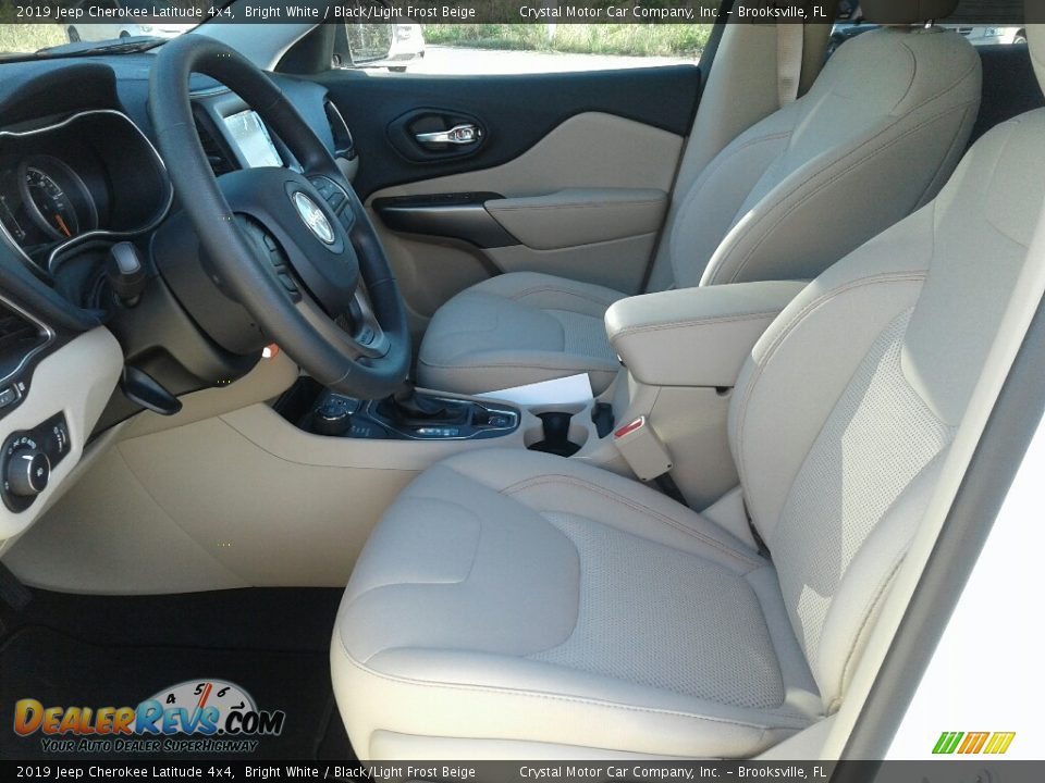 2019 Jeep Cherokee Latitude 4x4 Bright White / Black/Light Frost Beige Photo #9