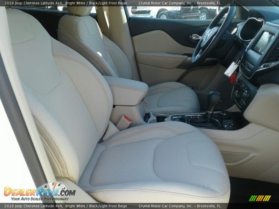 2019 Jeep Cherokee Latitude 4x4 Bright White / Black/Light Frost Beige Photo #12
