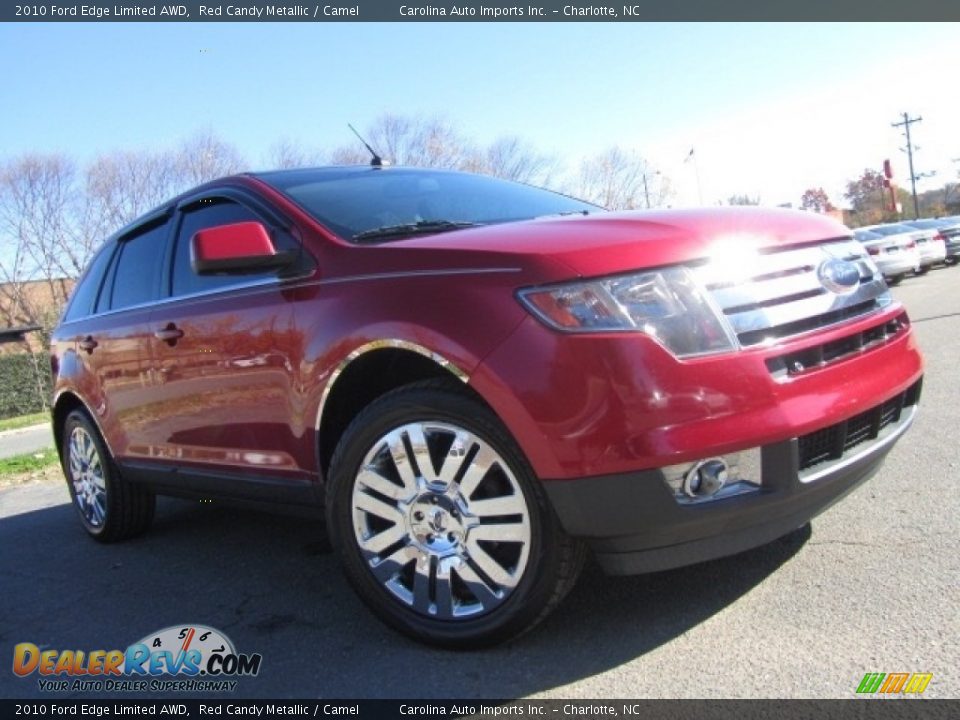 2010 Ford Edge Limited AWD Red Candy Metallic / Camel Photo #3