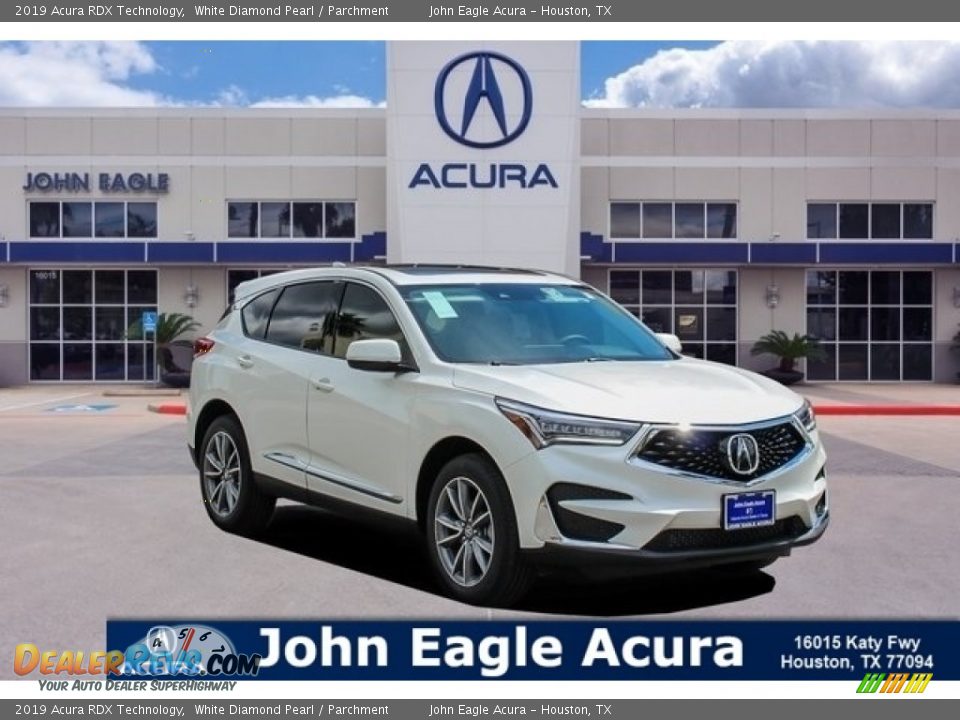 2019 Acura RDX Technology White Diamond Pearl / Parchment Photo #1