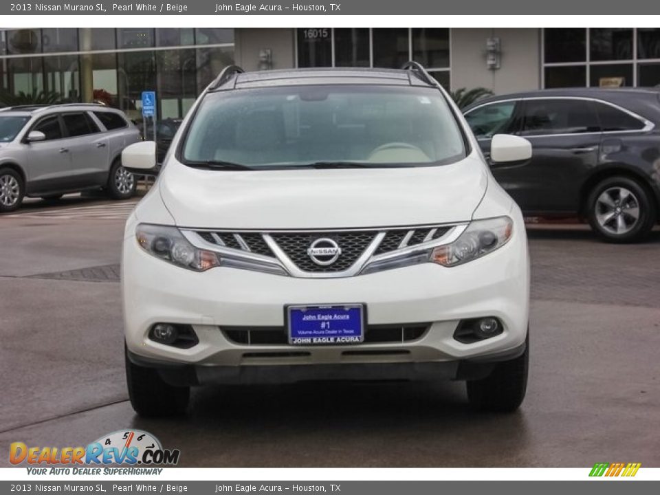 2013 Nissan Murano SL Pearl White / Beige Photo #2