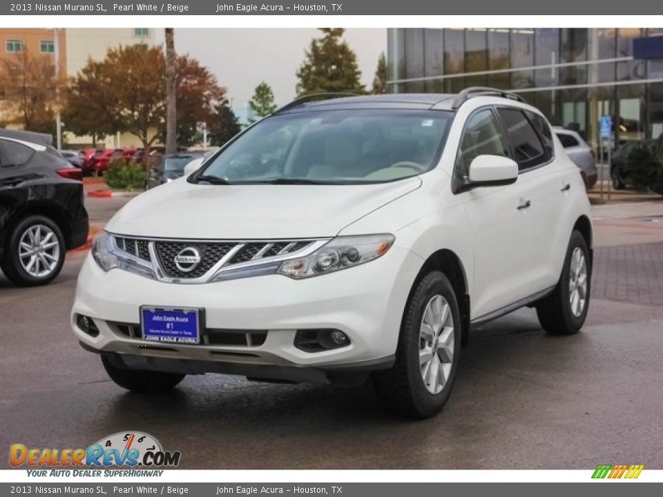 2013 Nissan Murano SL Pearl White / Beige Photo #3