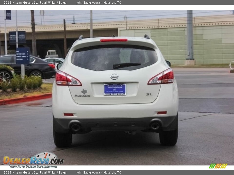 2013 Nissan Murano SL Pearl White / Beige Photo #6