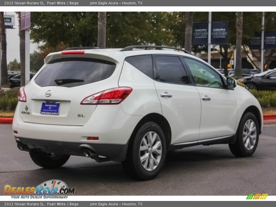 2013 Nissan Murano SL Pearl White / Beige Photo #7