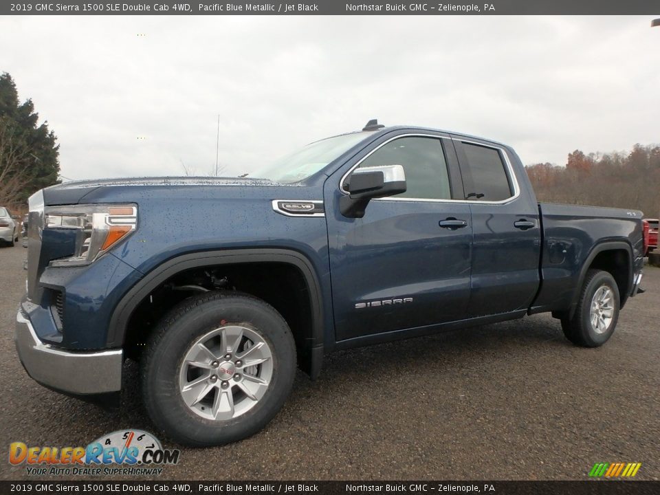 2019 GMC Sierra 1500 SLE Double Cab 4WD Pacific Blue Metallic / Jet Black Photo #1