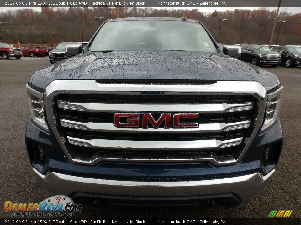 2019 GMC Sierra 1500 SLE Double Cab 4WD Pacific Blue Metallic / Jet Black Photo #2