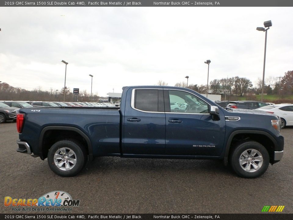 Pacific Blue Metallic 2019 GMC Sierra 1500 SLE Double Cab 4WD Photo #4