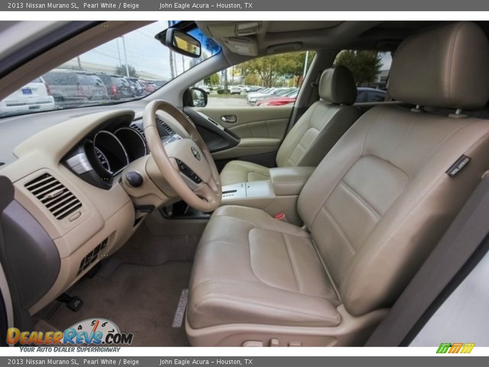 2013 Nissan Murano SL Pearl White / Beige Photo #19