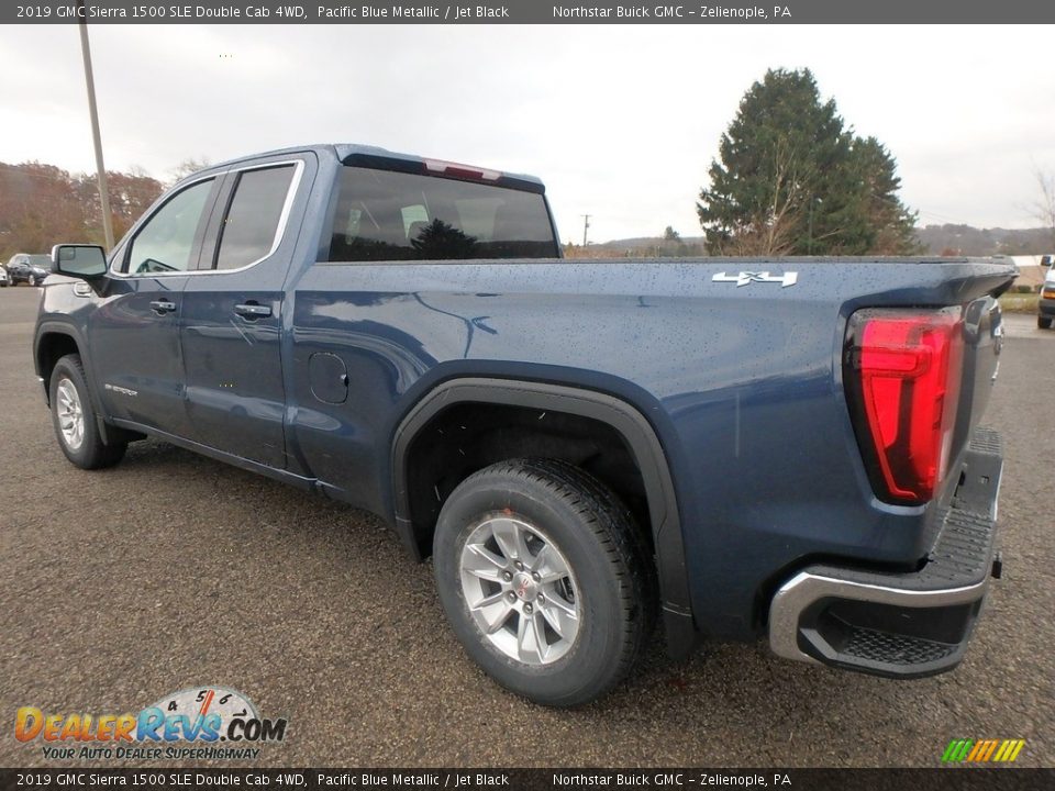 2019 GMC Sierra 1500 SLE Double Cab 4WD Pacific Blue Metallic / Jet Black Photo #7