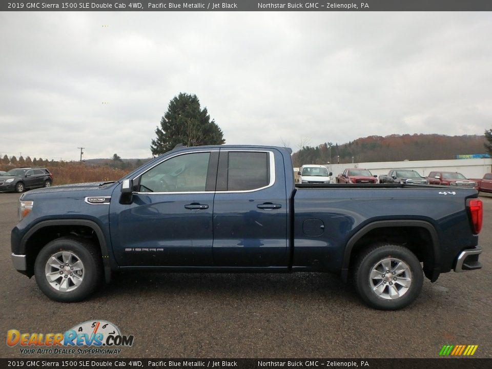 2019 GMC Sierra 1500 SLE Double Cab 4WD Pacific Blue Metallic / Jet Black Photo #8