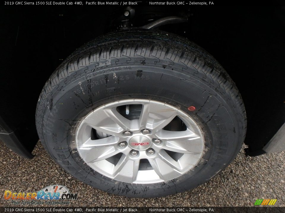 2019 GMC Sierra 1500 SLE Double Cab 4WD Pacific Blue Metallic / Jet Black Photo #9