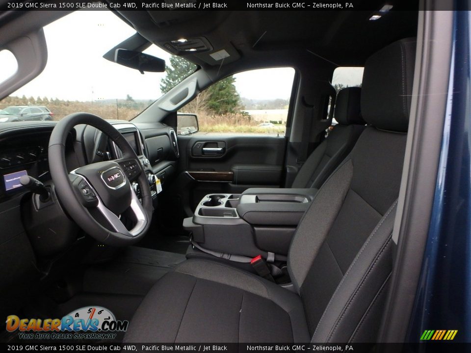 2019 GMC Sierra 1500 SLE Double Cab 4WD Pacific Blue Metallic / Jet Black Photo #10
