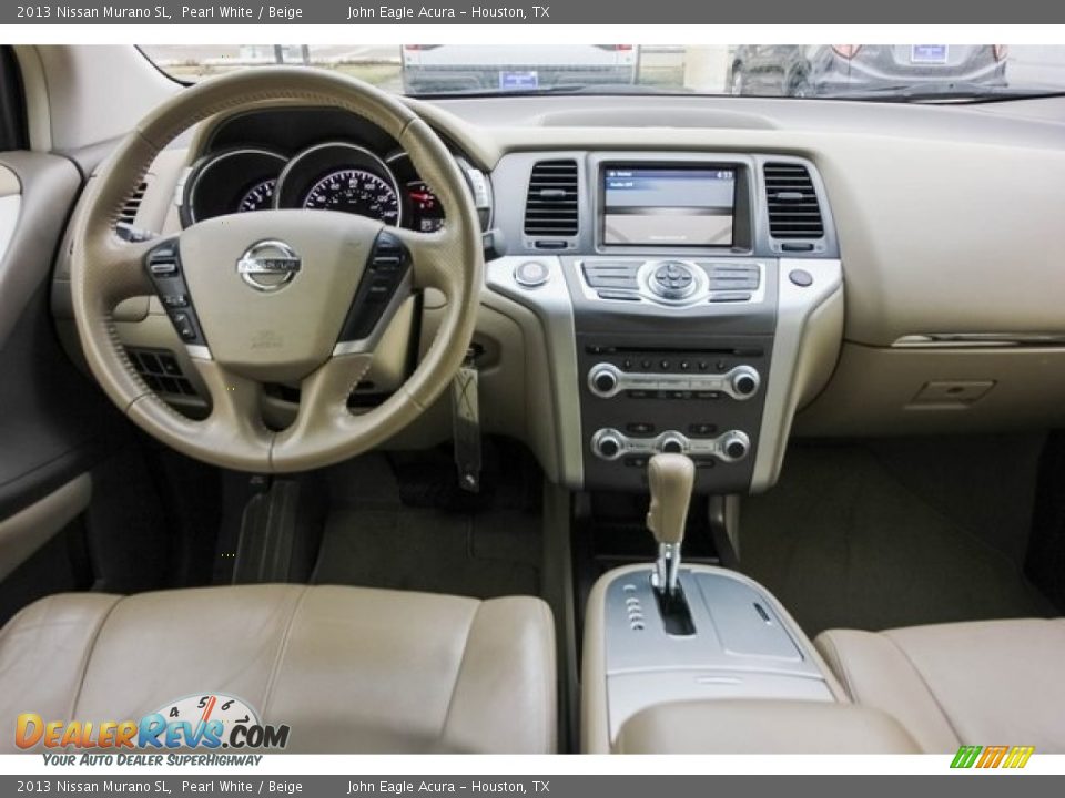 2013 Nissan Murano SL Pearl White / Beige Photo #28