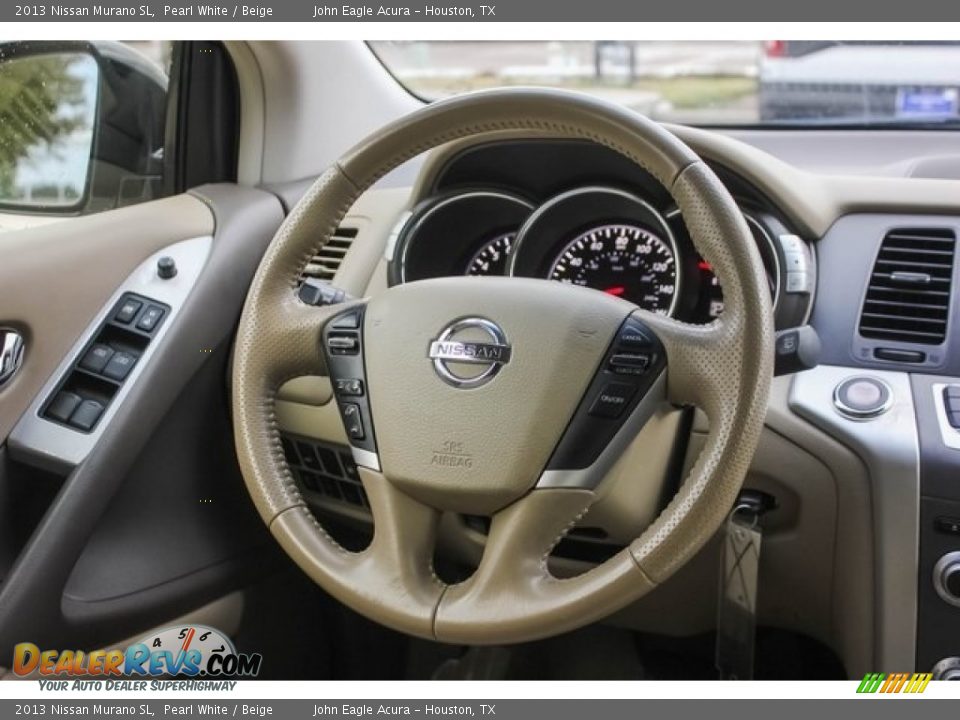 2013 Nissan Murano SL Pearl White / Beige Photo #29