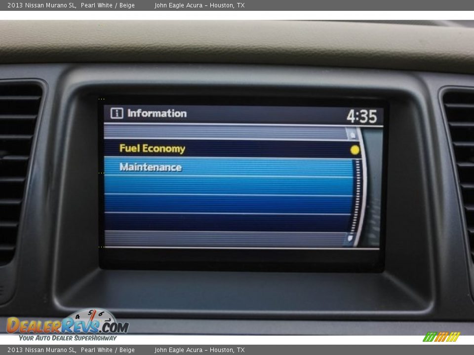 2013 Nissan Murano SL Pearl White / Beige Photo #30