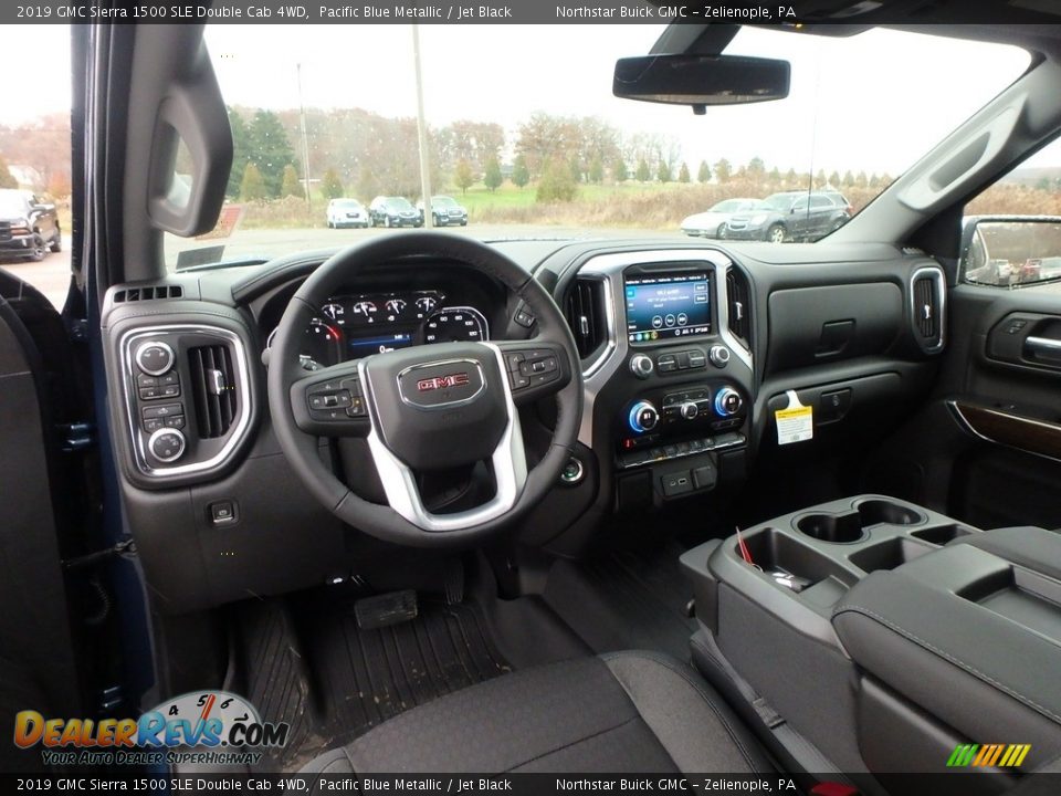 2019 GMC Sierra 1500 SLE Double Cab 4WD Pacific Blue Metallic / Jet Black Photo #12