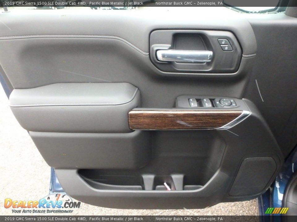 2019 GMC Sierra 1500 SLE Double Cab 4WD Pacific Blue Metallic / Jet Black Photo #13