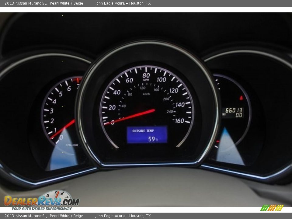 2013 Nissan Murano SL Pearl White / Beige Photo #35