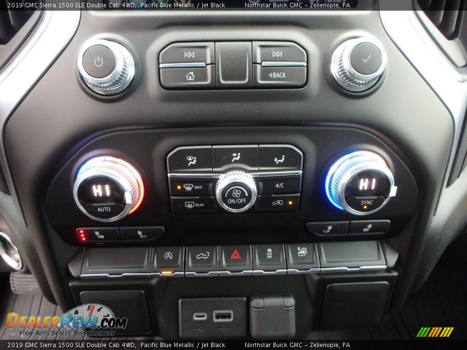 Controls of 2019 GMC Sierra 1500 SLE Double Cab 4WD Photo #19