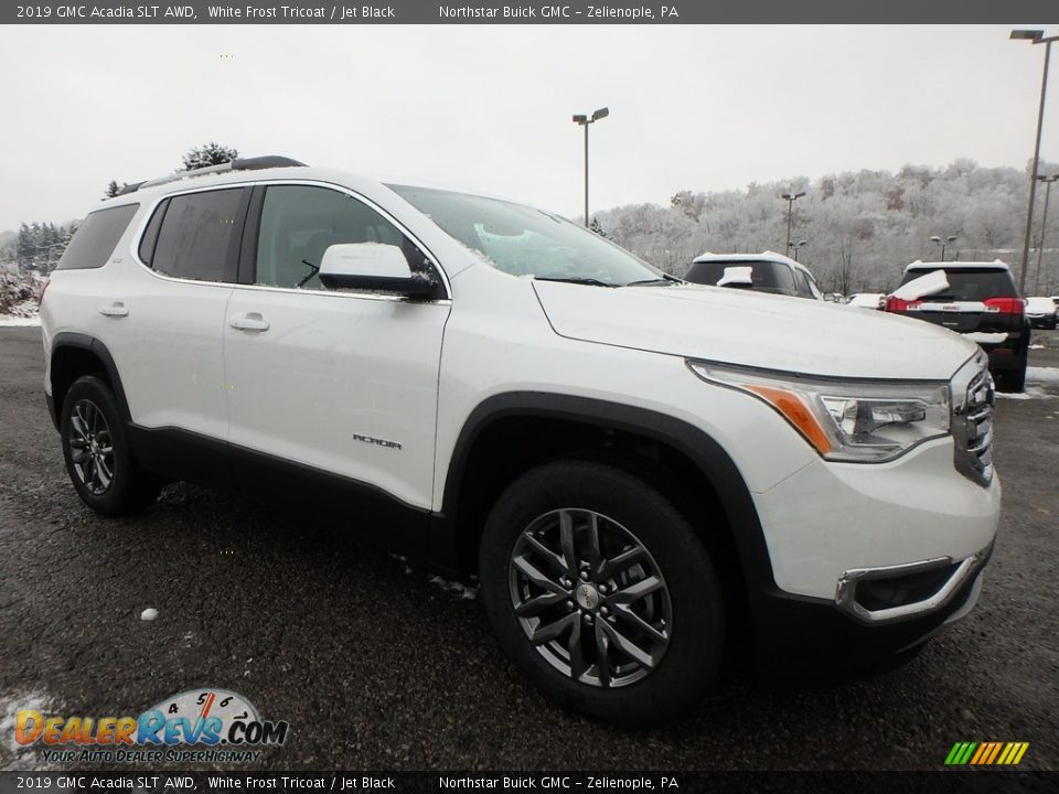 White Frost Tricoat 2019 GMC Acadia SLT AWD Photo #3