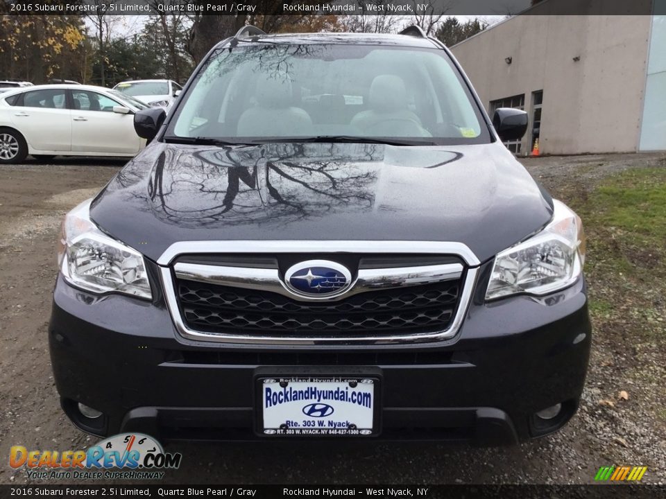 2016 Subaru Forester 2.5i Limited Quartz Blue Pearl / Gray Photo #2