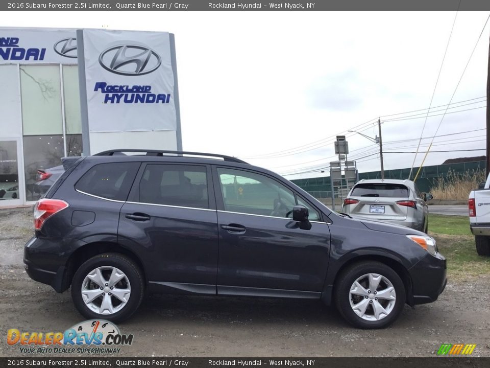 2016 Subaru Forester 2.5i Limited Quartz Blue Pearl / Gray Photo #3