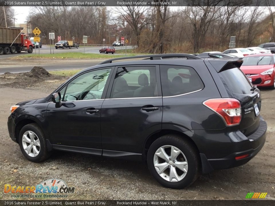 2016 Subaru Forester 2.5i Limited Quartz Blue Pearl / Gray Photo #6