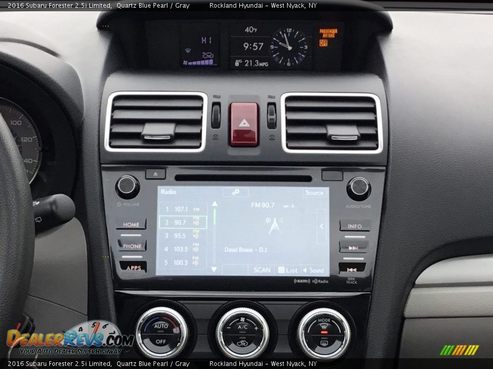 2016 Subaru Forester 2.5i Limited Quartz Blue Pearl / Gray Photo #14