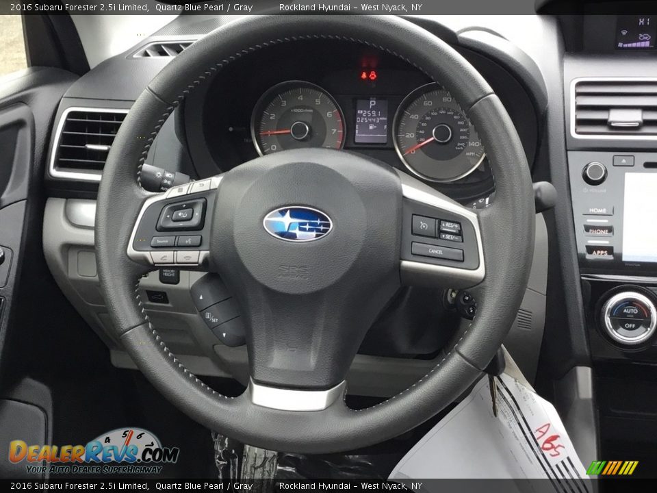 2016 Subaru Forester 2.5i Limited Quartz Blue Pearl / Gray Photo #16
