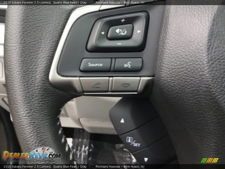 2016 Subaru Forester 2.5i Limited Quartz Blue Pearl / Gray Photo #17