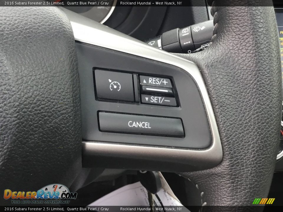 2016 Subaru Forester 2.5i Limited Quartz Blue Pearl / Gray Photo #18