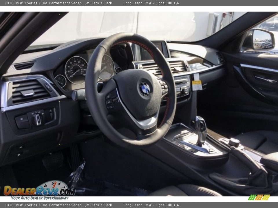 2018 BMW 3 Series 330e iPerformance Sedan Jet Black / Black Photo #4
