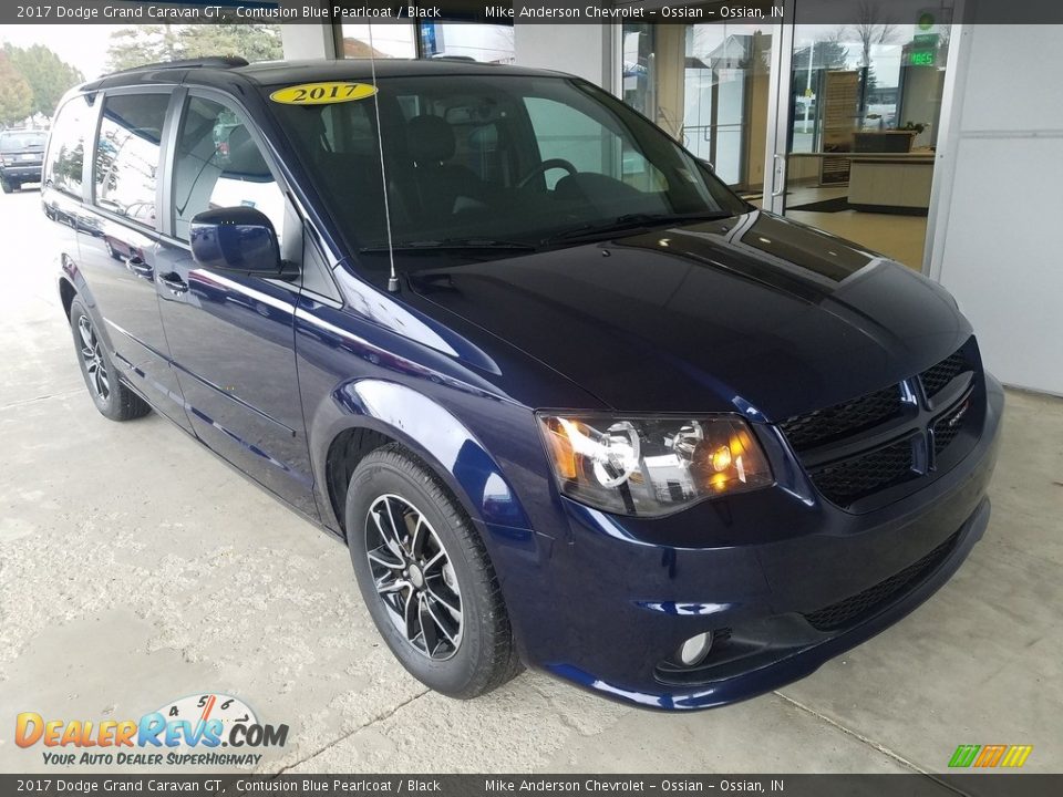 2017 Dodge Grand Caravan GT Contusion Blue Pearlcoat / Black Photo #1