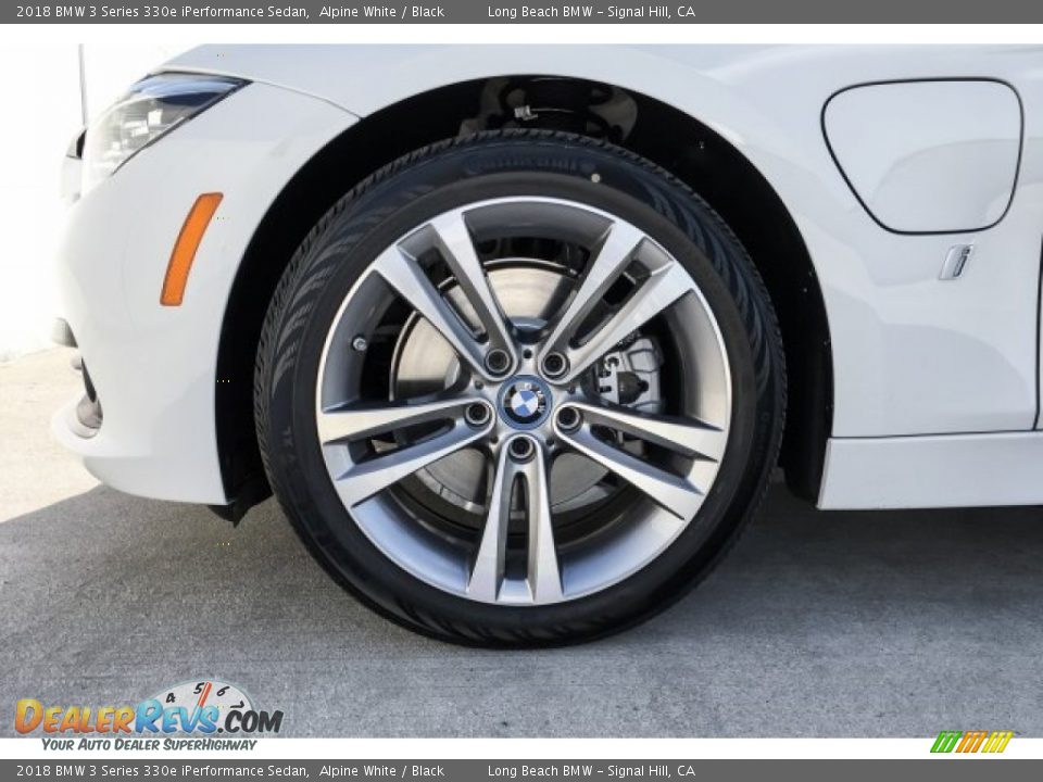 2018 BMW 3 Series 330e iPerformance Sedan Alpine White / Black Photo #9