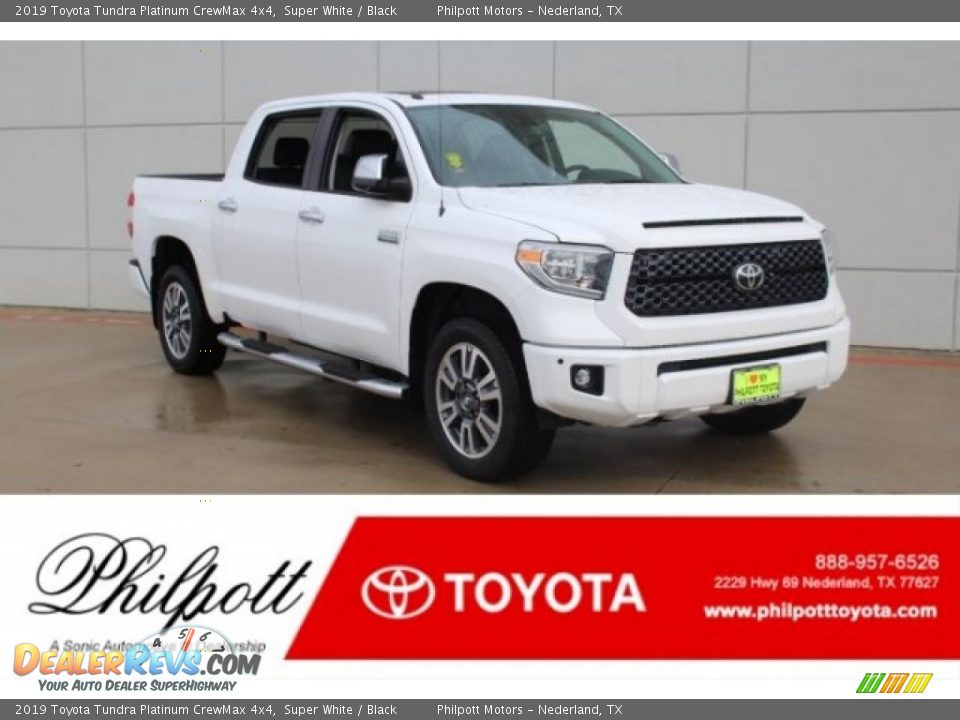 2019 Toyota Tundra Platinum CrewMax 4x4 Super White / Black Photo #1