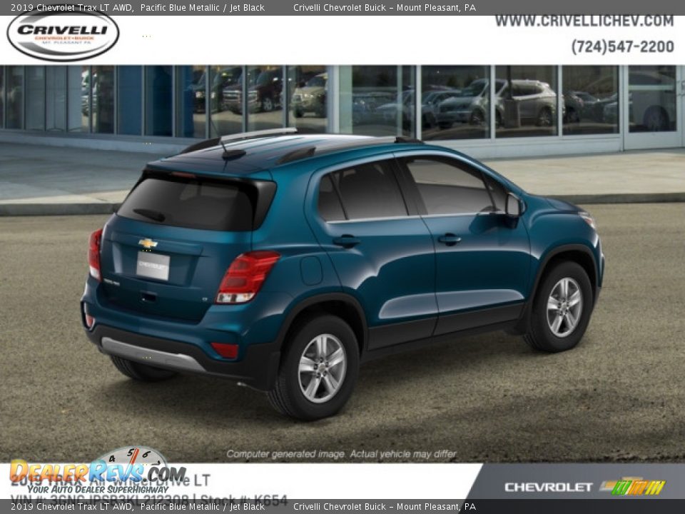 2019 Chevrolet Trax LT AWD Pacific Blue Metallic / Jet Black Photo #4