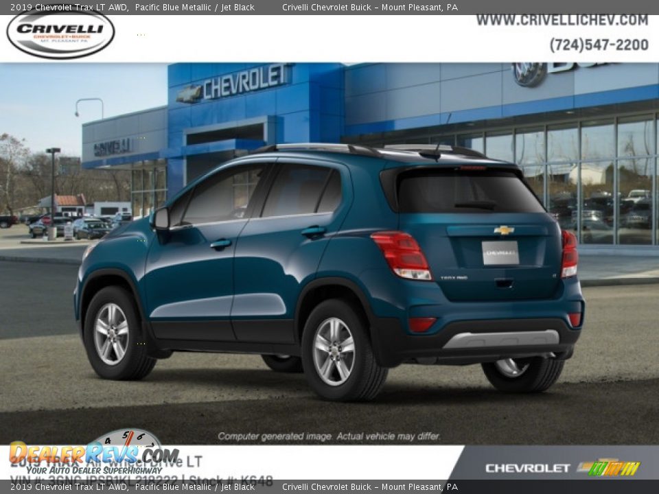 2019 Chevrolet Trax LT AWD Pacific Blue Metallic / Jet Black Photo #3