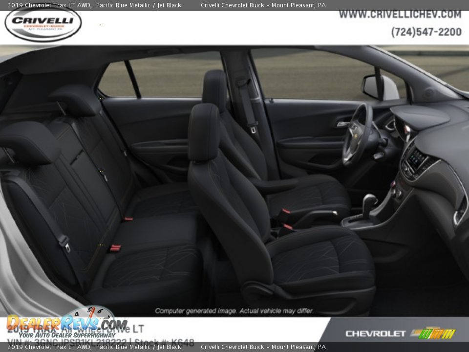 2019 Chevrolet Trax LT AWD Pacific Blue Metallic / Jet Black Photo #6