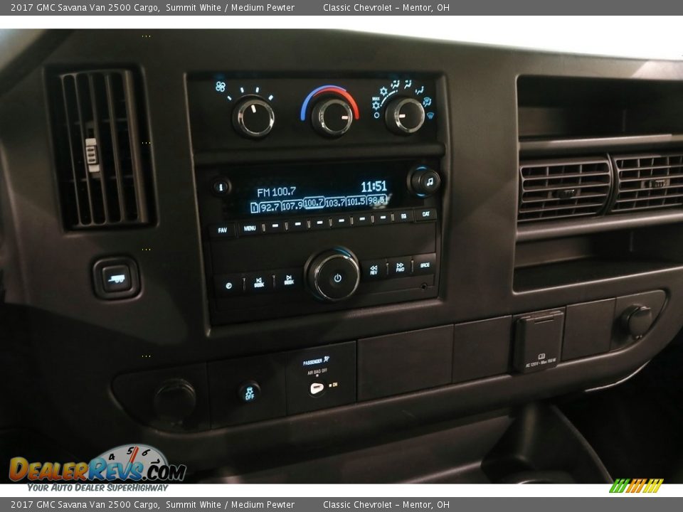 2017 GMC Savana Van 2500 Cargo Summit White / Medium Pewter Photo #8