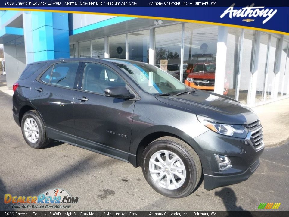 2019 Chevrolet Equinox LS AWD Nightfall Gray Metallic / Medium Ash Gray Photo #1